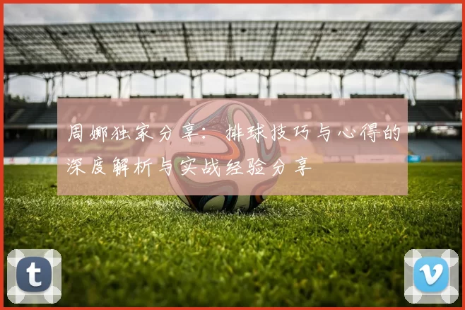 周娜独家分享：排球技巧与心得的深度解析与实战经验分享