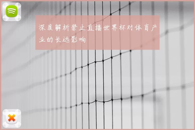 深度解析禁止直播世界杯对体育产业的长远影响